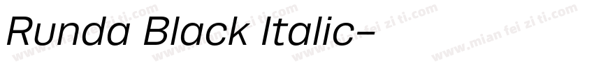 Runda Black Italic字体转换